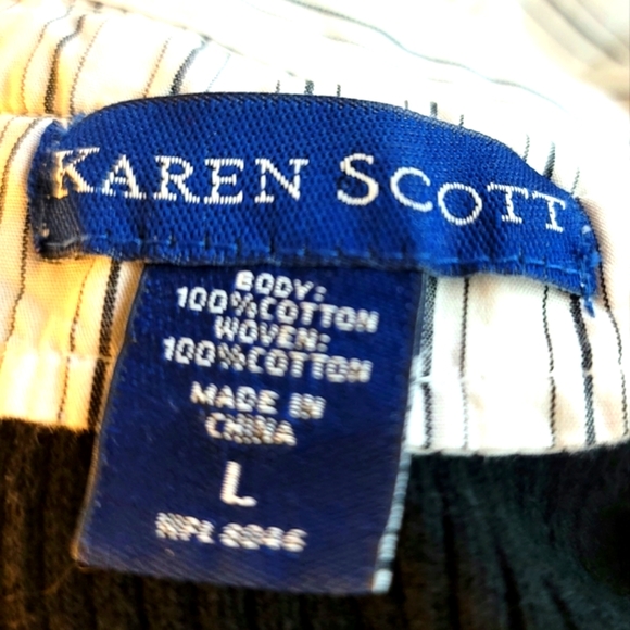 Karen Scott Women's One-Piece Cotton Pull-Over Sweater Size L - Picture 9 of 10